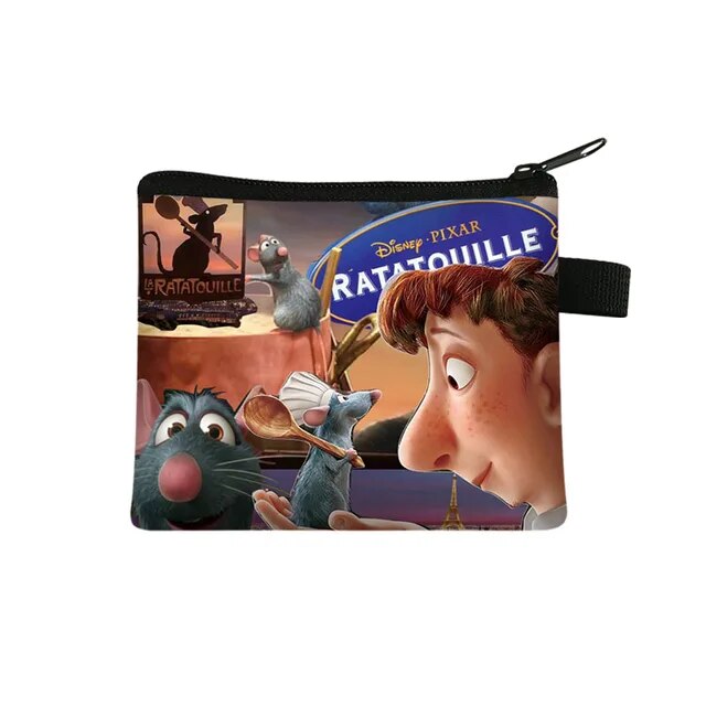 Disney Cartoon Ratatouille Children Money Coin Purse Boys Girls Short Wallet Card Bag Mini Pocket Storage Bags Kids Gift