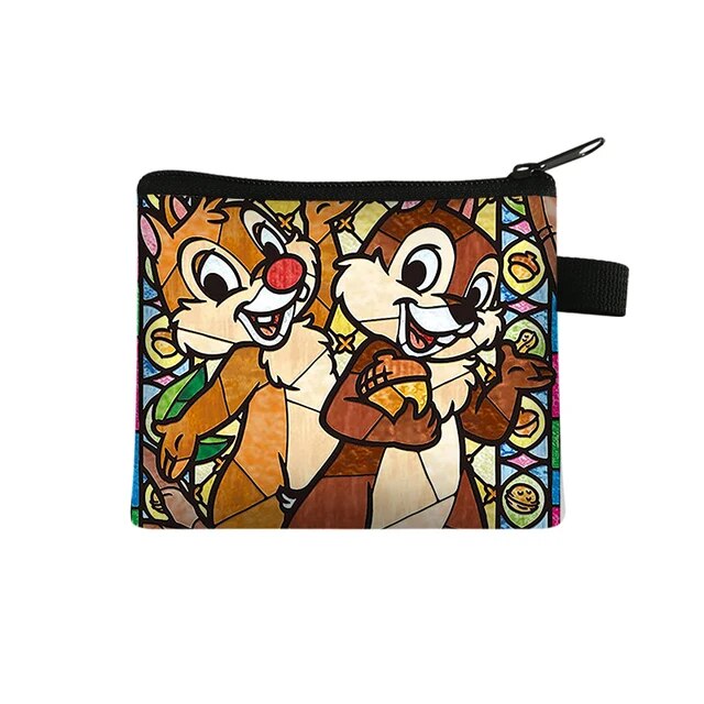 Disney Chip n Dale Children Money Coin Purse Boys Girls Short Wallet Card Bag Mini Pocket Storage Bags Kids Gift