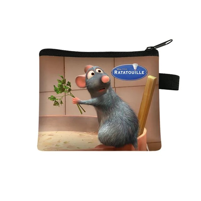 Disney Cartoon Ratatouille Children Money Coin Purse Boys Girls Short Wallet Card Bag Mini Pocket Storage Bags Kids Gift