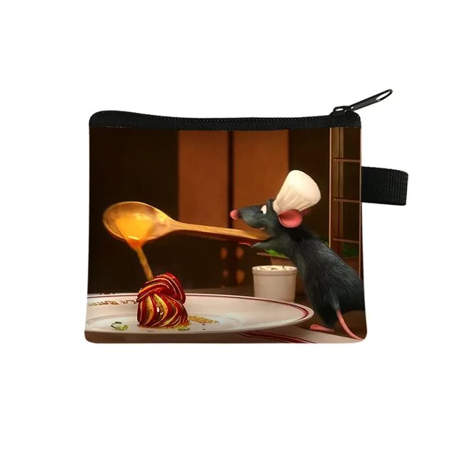 Disney Cartoon Ratatouille Children Money Coin Purse Boys Girls Short Wallet Card Bag Mini Pocket Storage Bags Kids Gift