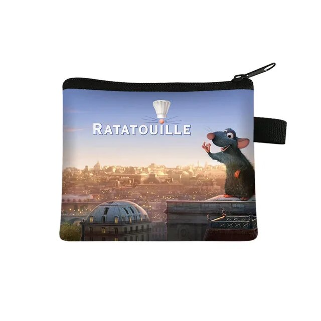 Disney Cartoon Ratatouille Children Money Coin Purse Boys Girls Short Wallet Card Bag Mini Pocket Storage Bags Kids Gift