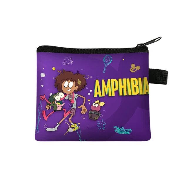 Disney Amphibia Children Money Coin Purse Boys Girls Short Wallet Card Bag Mini Pocket Storage Bags Kids Gift