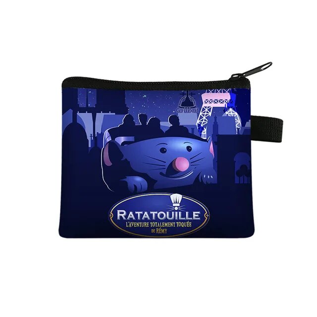 Disney Cartoon Ratatouille Children Money Coin Purse Boys Girls Short Wallet Card Bag Mini Pocket Storage Bags Kids Gift