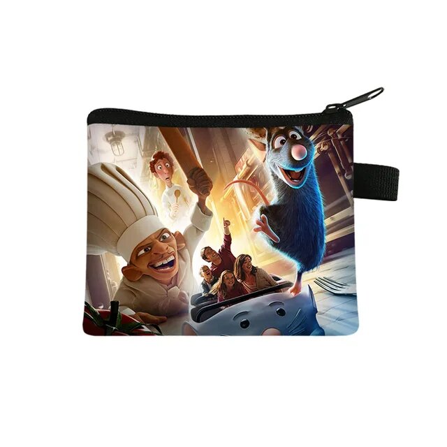 Disney Cartoon Ratatouille Children Money Coin Purse Boys Girls Short Wallet Card Bag Mini Pocket Storage Bags Kids Gift