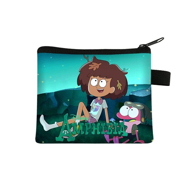 Disney Amphibia Children Money Coin Purse Boys Girls Short Wallet Card Bag Mini Pocket Storage Bags Kids Gift