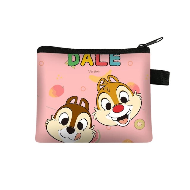 Disney Chip n Dale Children Money Coin Purse Boys Girls Short Wallet Card Bag Mini Pocket Storage Bags Kids Gift