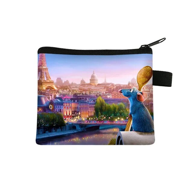 Disney Cartoon Ratatouille Children Money Coin Purse Boys Girls Short Wallet Card Bag Mini Pocket Storage Bags Kids Gift