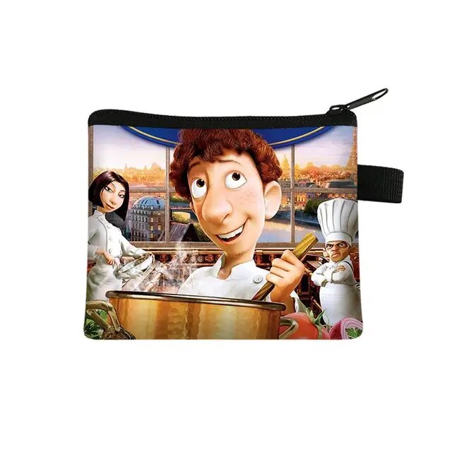 Disney Cartoon Ratatouille Children Money Coin Purse Boys Girls Short Wallet Card Bag Mini Pocket Storage Bags Kids Gift