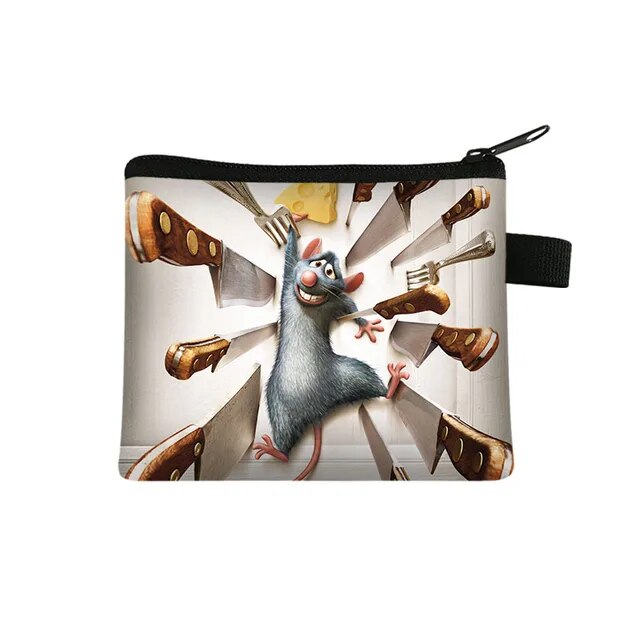 Disney Cartoon Ratatouille Children Money Coin Purse Boys Girls Short Wallet Card Bag Mini Pocket Storage Bags Kids Gift