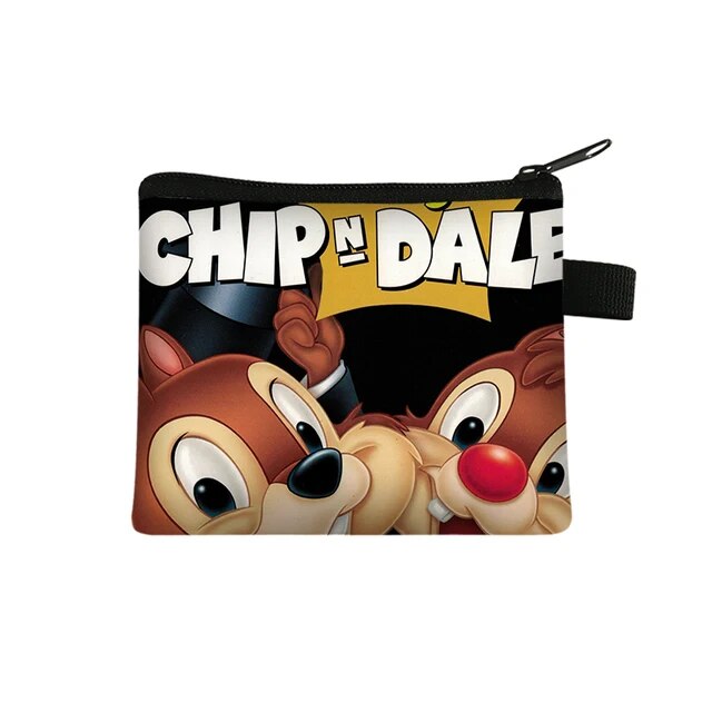 Disney Chip n Dale Children Money Coin Purse Boys Girls Short Wallet Card Bag Mini Pocket Storage Bags Kids Gift