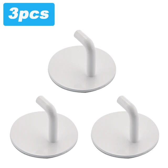 Kitchen Bathroom Accessories Self-Adhesive Wall Hooks Hangers Stainless Steel Hooks Towel Key Umbrella Kitchenware Storage Hook