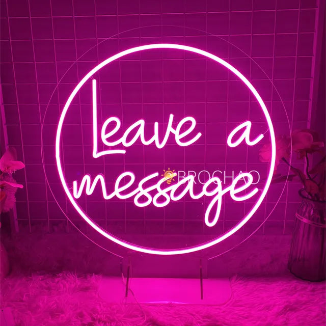 Leave A Message Led Neon Light Girl Boy Home Bedroom Party Table Decor Desk Night Lamps Lights Signs Coffee Shop Decoration