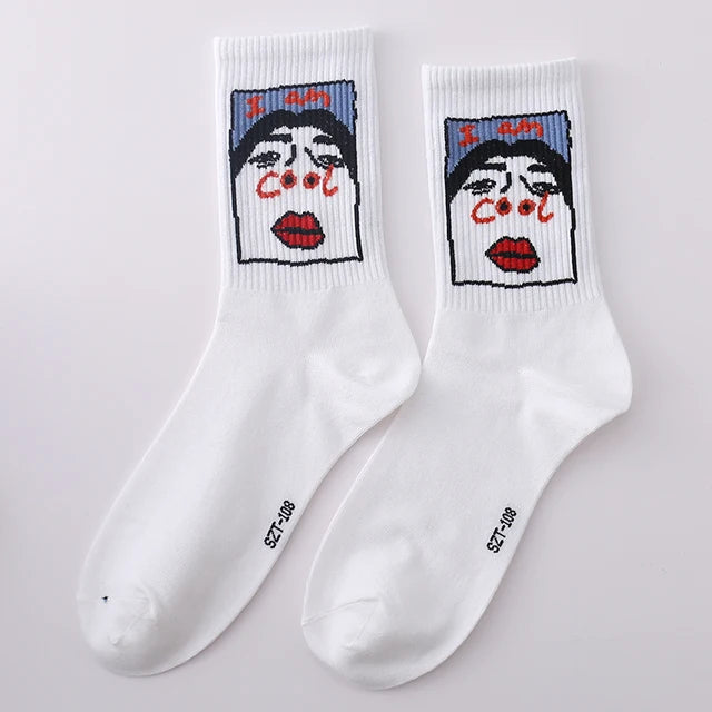 Ins Style Basketball Men Socks Cotton Hip-hop Female Sports Socks High Quality Harajuku Cool Funny Socks For Men And Women Socks