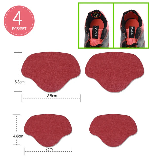 4-16PC Shoe Patch Vamp Repair Sticker Subsidy Sticky Shoe Insoles Heel Protector Heel Hole Repair Lined Anti-Wear Heel Foot Care