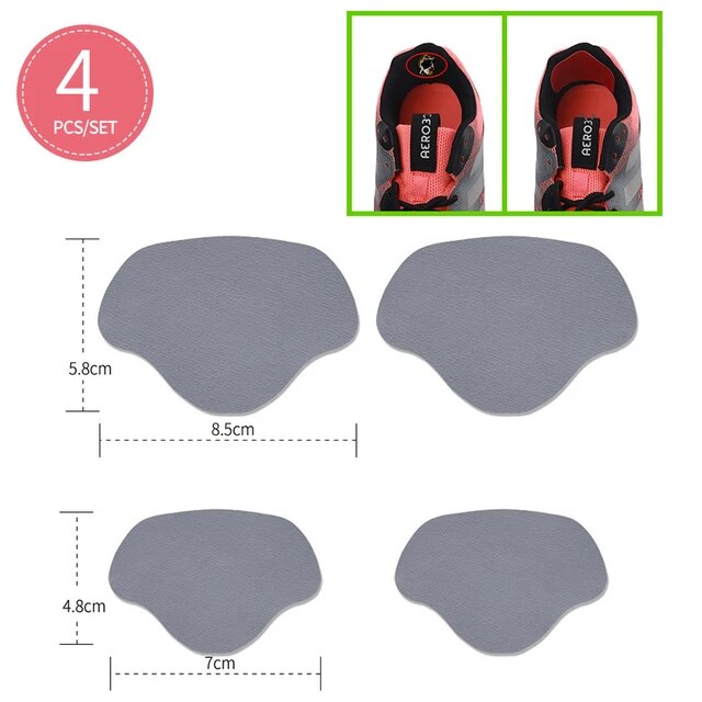 4-16PC Shoe Patch Vamp Repair Sticker Subsidy Sticky Shoe Insoles Heel Protector Heel Hole Repair Lined Anti-Wear Heel Foot Care