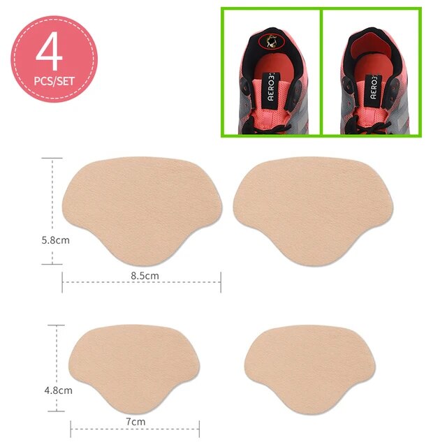 4-16PC Shoe Patch Vamp Repair Sticker Subsidy Sticky Shoe Insoles Heel Protector Heel Hole Repair Lined Anti-Wear Heel Foot Care