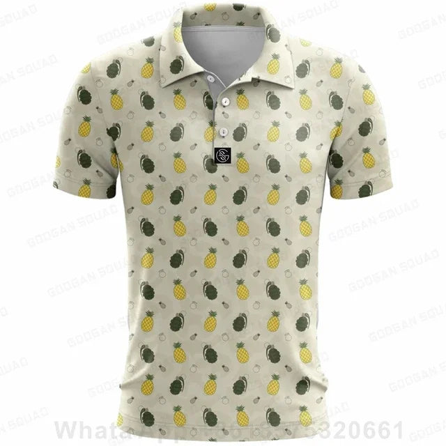 Summer Casual T-shirts Mens Short Sleeve Polo Shirts Lapel Button Work Clothing Shirts Quick Dry Tee Sports Golf T-shirt 2023