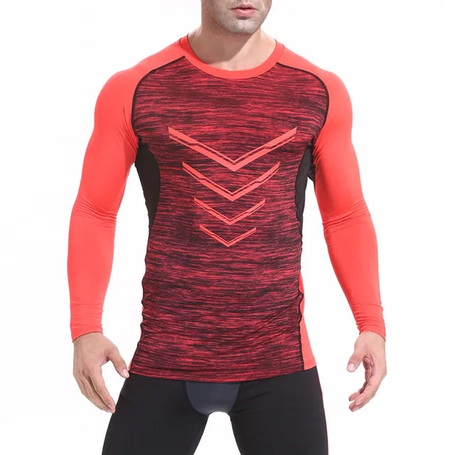 Gym Compression Men's t-Shirts Long Sleeve Rushguard Sportswear Running Dry Fit Training Fitness Bodybuilding Fashion Clothing