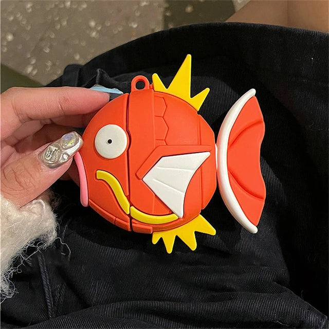 Cute Cartoon Kawaii 3D Red Carp Silicone Earphone Case For Airpods 1 2 Pro 3 Protective Shell Soft Case For Airpods Pro 2 Cover