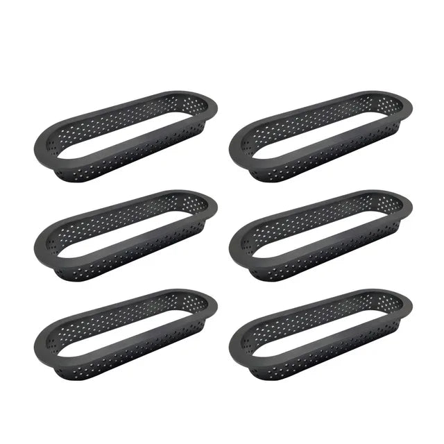 8Pcs or 6pcs Mousse Circle Cutter Decorating Tool French Dessert DIY Cake Mold Perforated Ring Non Stick Bakeware Tart