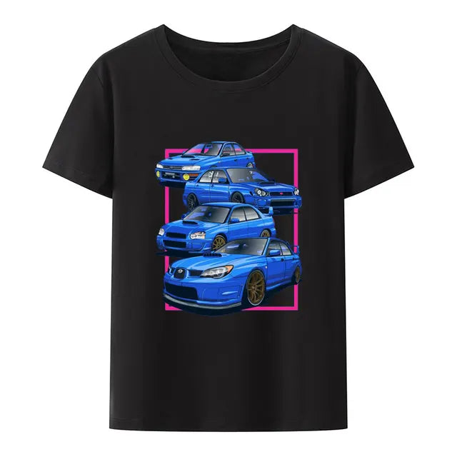 Initial D Nissan Skyline R34 T-shirt Men Japanese Anime Car Tshirt Trend Cool T Shirt Men Women Streetwear O-neck T Shirt