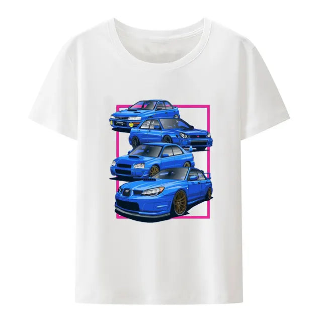 Initial D Nissan Skyline R34 T-shirt Men Japanese Anime Car Tshirt Trend Cool T Shirt Men Women Streetwear O-neck T Shirt