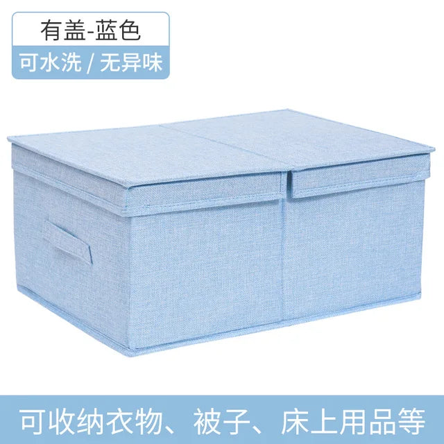 Cube Non-Woven Folding Storage Box For Toys Clothes Storage Bins With Lid Home Closet Office Nursery Washable Storage Box