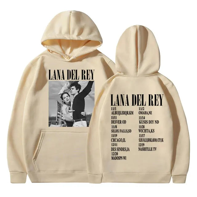 Singer Lana Del Rey Lust for Life Tour Music Album poster prints Pullover Hooded Men Women Sweatshirts Unisex Hoodie Streetwear