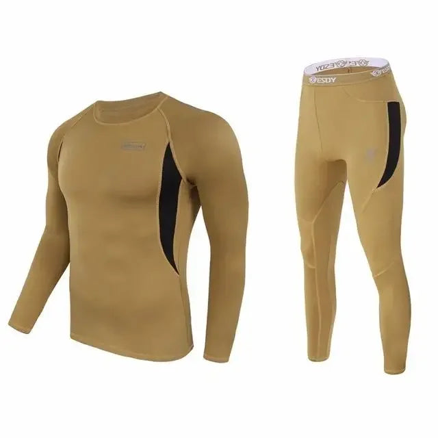 Winter Thermal Underwear Sports Sets Men's Camouflage Stretch Thermo Underwear Male Warm Long Johns Training Fitness Sportswear