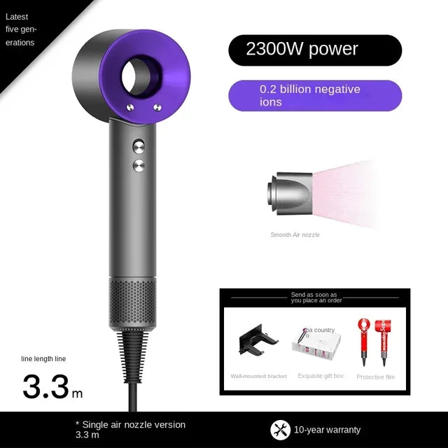 Professional Ionic Hair Dryer with Revolutionary No-Blade Design - Suitable for Multiple Regions 110V