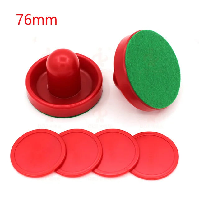 1 set ABS Air Hockey Disc Accessories Batting Tool With Pucks Pusher Mallet Adult Table Games Entertaining Toys 96mm 76mm 60mm