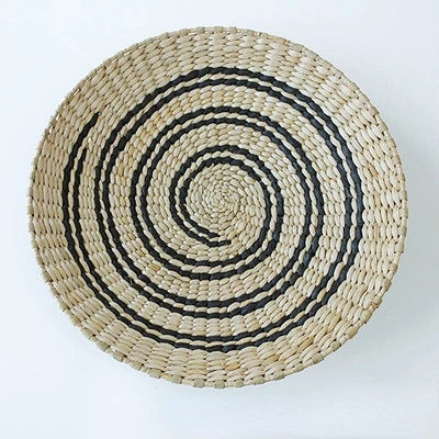 Creative Combination Wall Decoration Rattan Grass Weaving Straw Plate for Home Decor Livingroom Bedroom Background Decoration