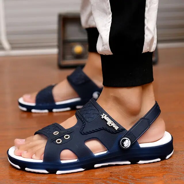 Summer Sandals Men Slippers Outdoor Beach Casual Shoes Zapatos De Hombre Indoor Durable Anti Slip Peep Toe New