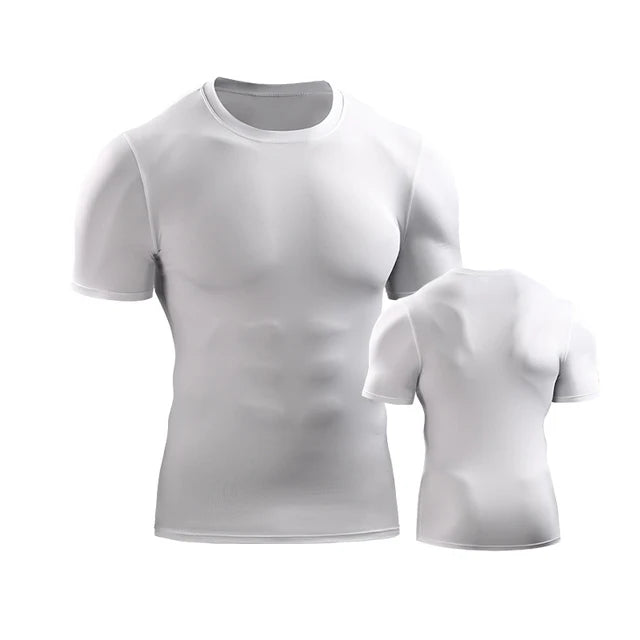 Running Shirt Men Short Sleeve Sport Workout Training Tshirt Tops Male Fitness Gym Shirt Men Male Sportswear Summer Mens T-shirt