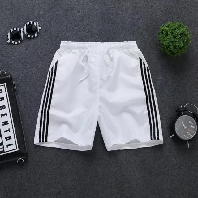 Men's Sports Shorts Summer Fitness Running Training Basketball Football Pants Three Bars Loose Casual Sports Pants