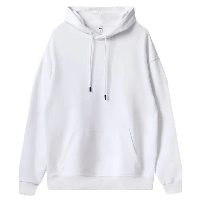 Men Hoodie Plain Black White Customized Logo Men Blanks Sweatshirt Unisex High Quality 82% Cotton french terry Sportswear Hoodie