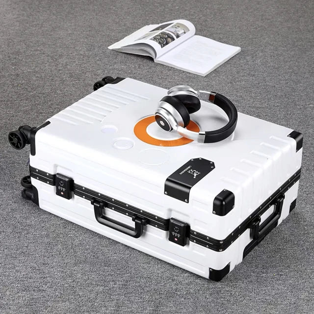 2022 Arrival upgrade Fashion Aluminium Frame Rolling Luggage box Women&Men 20 22 24 26 28 Inch Trolley Suitcase Travel B