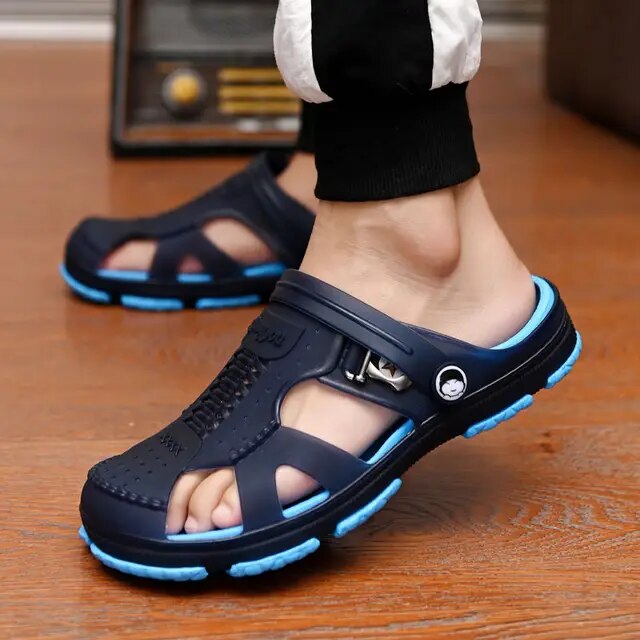 Summer Sandals Men Slippers Outdoor Beach Casual Shoes Zapatos De Hombre Indoor Durable Anti Slip Peep Toe New