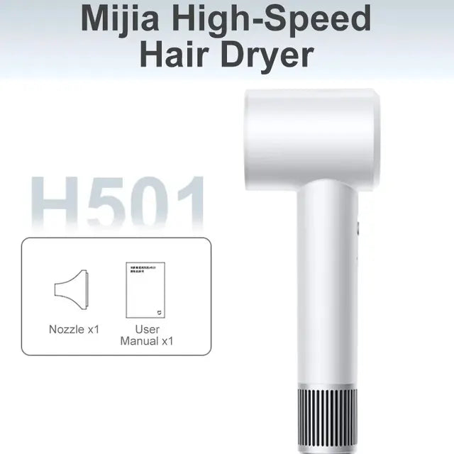 Original XIAOMI MIJIA H501 High Speed Anion Hair Dryer Wind 62m/s 1600W 2 Minute Quick Dry Professional Hair Care Negative Lon