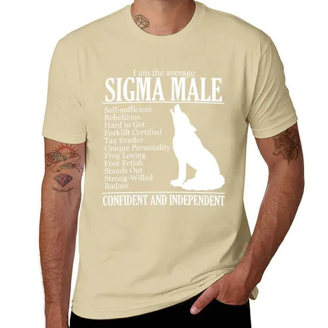 New Average Sigma Male (Please Read) T-Shirt custom t shirt Tee shirt fruit of the loom mens t shirts