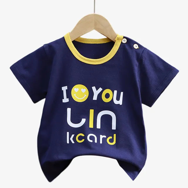 Children's Clothing T-Shirt Kids Clothes Boys Girls Summer Cartoon Tops Short Sleeve Clothes 100% Cotton Baby Clothing