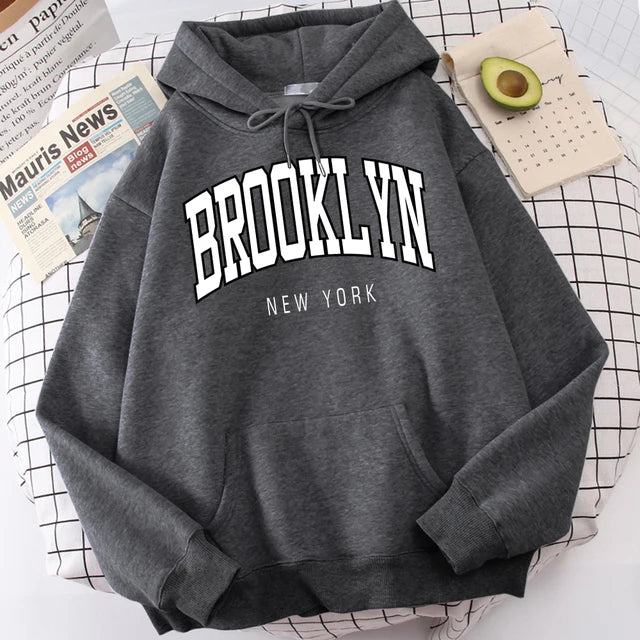 Brooklyn New York Print Mens Hoodies Fashion Quality Clothes Classic Simplicity Tracksuit Harajuku All-Match Clothing For Men