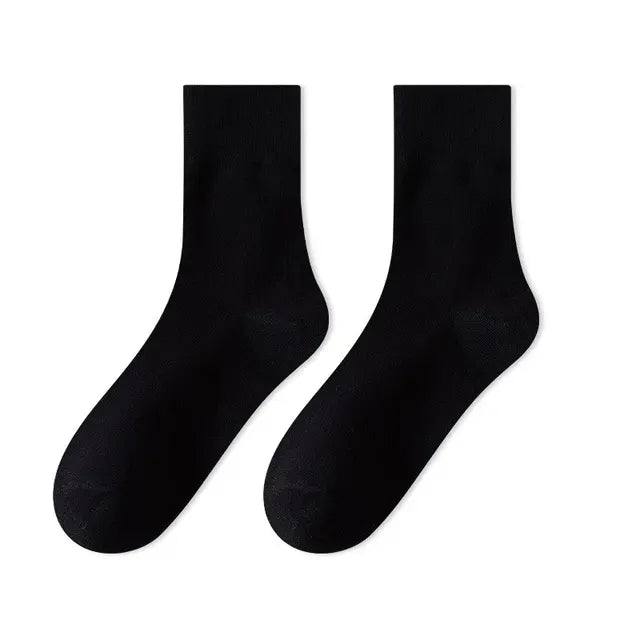 White Summer Thin Cotton Socks Women Medium Length Tube Summer Maternity Small Leather Shoe Socks Sweat Absorbent All Seasons