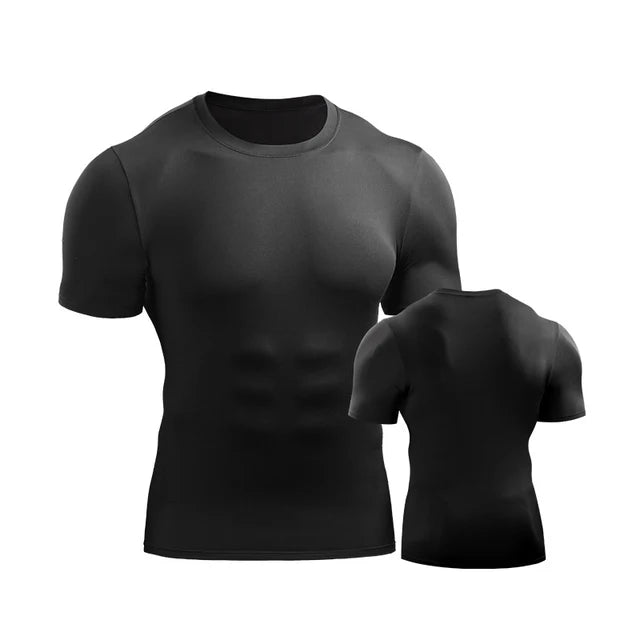 Running Shirt Men Short Sleeve Sport Workout Training Tshirt Tops Male Fitness Gym Shirt Men Male Sportswear Summer Mens T-shirt