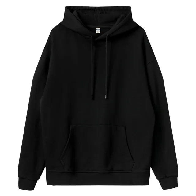 Men Hoodie Plain Black White Customized Logo Men Blanks Sweatshirt Unisex High Quality 82% Cotton french terry Sportswear Hoodie