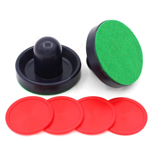 1 set ABS Air Hockey Disc Accessories Batting Tool With Pucks Pusher Mallet Adult Table Games Entertaining Toys 96mm 76mm 60mm