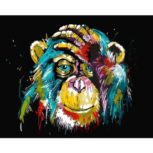 Frameless Colorful Lion Animals Abstract Painting Diy Digital Paintng By Numbers Modern Wall Art Picture For Home Wall Artwork