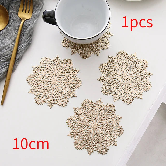 1/2/6pcs Drink Cup Coasters Glasses Kitchen Mat PVC Placemat Hot Pad Table Placemats Dining Table Mat Heat Insulation Non-Slip