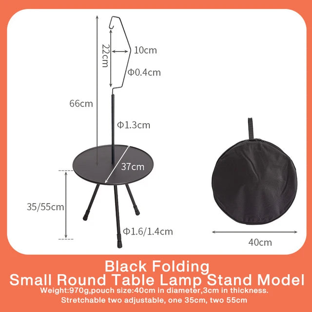 Portable Three-Legged Round Table Outdoor Camping Picnic Foldable Desk Beach Round Table Aluminum Lightweight Furniture