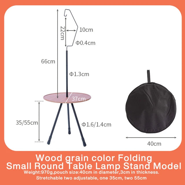 Portable Three-Legged Round Table Outdoor Camping Picnic Foldable Desk Beach Round Table Aluminum Lightweight Furniture